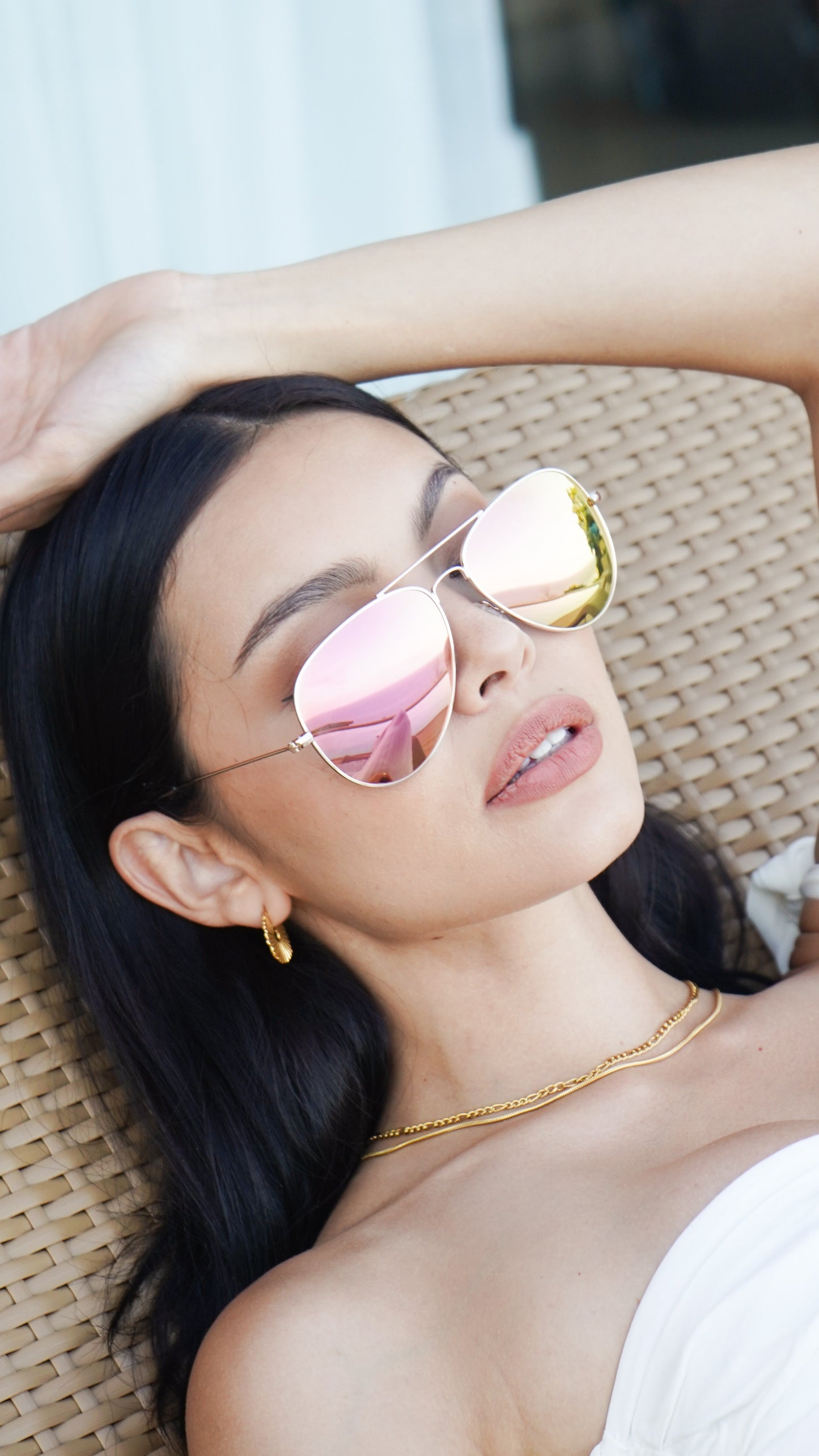 Ducky™ Polarized Aviators Pink Chroma